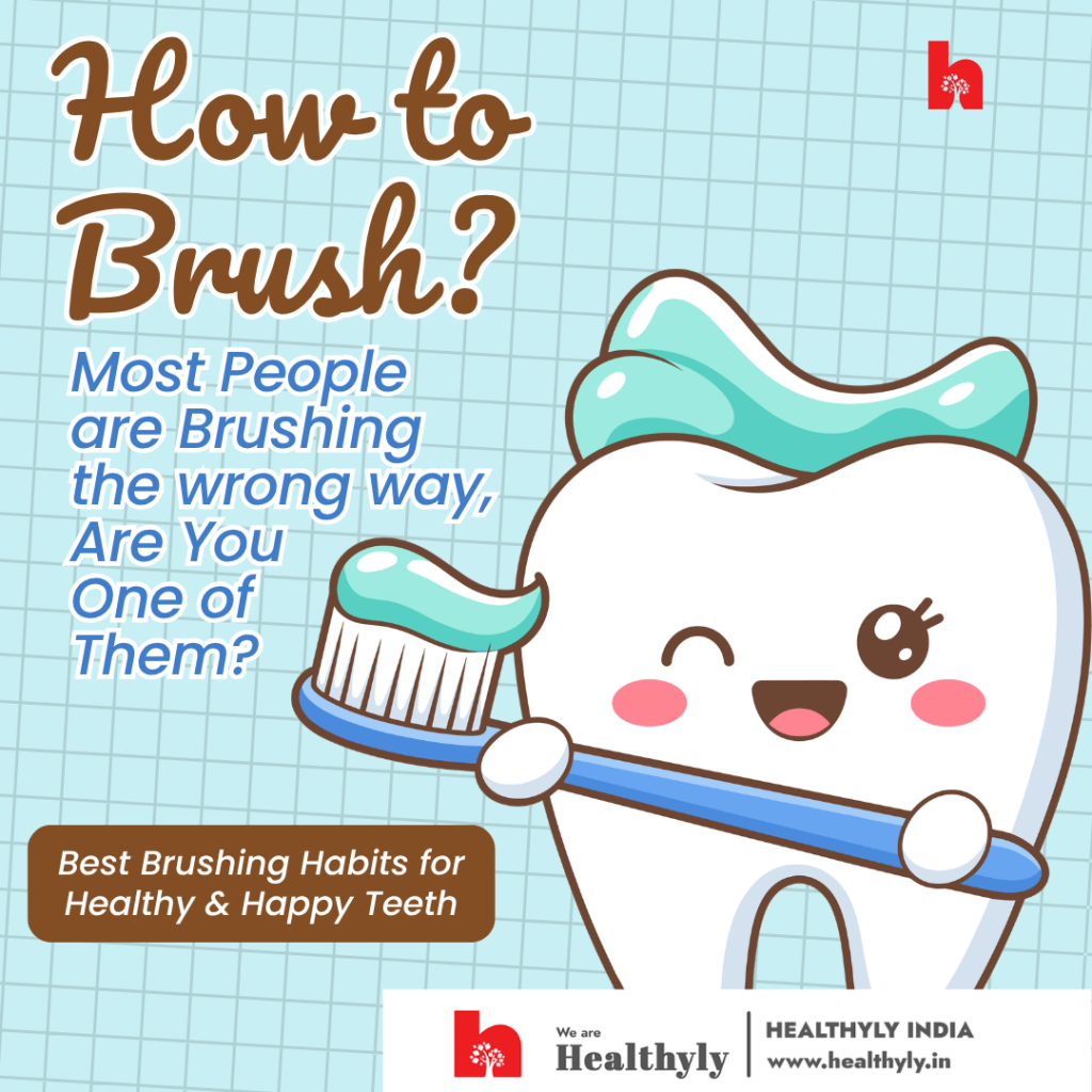 How to brush your teeths properly, a tooth cartoon carrying a brush