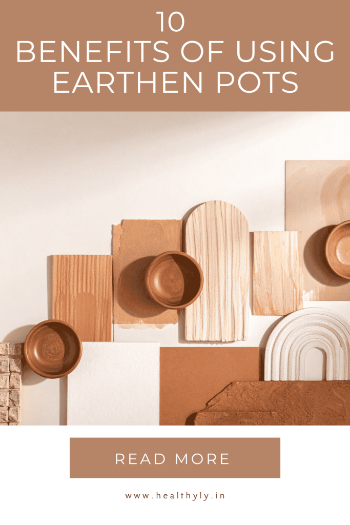 Earthen pots on a table
