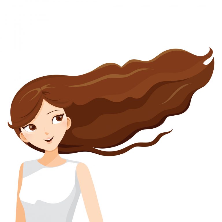 Beautiful hair after scalp massage