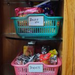 Organized snack cabinet