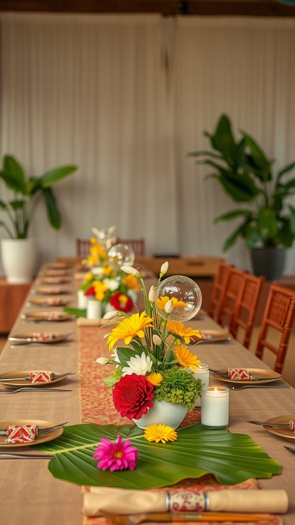 floral table decor