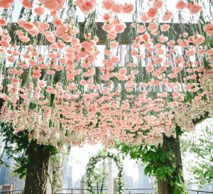 Floral ceiling decor